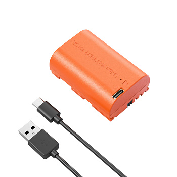SmallRig 5407 Аккумулятор литий-ионный LP-E6P USB-C Rechargeable Camera Battery (Orange)
