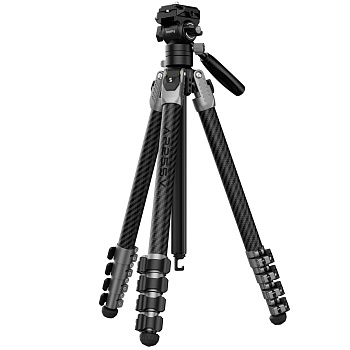 SmallRig 5477 штатив AP255Pro с видеоголовой/карбоновый с клипсами Portable Video Carbon Tripod